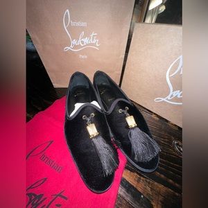 Christian Louboutin Men’s Size 37.5 Suede Tasseled Dress Shoes - Red Bottoms